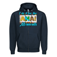 Navy i do it for the aha moments Zipper Hoodie - texasbilliewilder