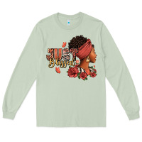 Matcha Just blessed afro woman with roses Long Sleeve Tee - RanaPortraitStore