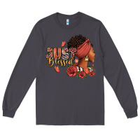 Smoke Just blessed afro woman with roses Long Sleeve Tee - RanaPortraitStore
