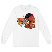 White Just blessed afro woman with roses Long Sleeve Tee - RanaPortraitStore