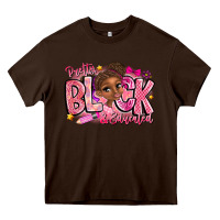 Chocolate Brown Pretty Black Educated Heavy Core Tee - CowhideDigitalArt