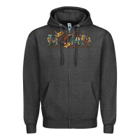 Charcoal Heather western mama with highland cow Zipper Hoodie - RanaPortraitStore