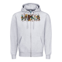 Heather Grey western mama with highland cow Zipper Hoodie - RanaPortraitStore