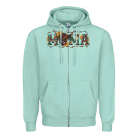 Western Mama With Highland Cow Zipper Hoodie | Teevron