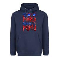 Navy we people like the party Heavyweight Hoodie - HRA Design Shop