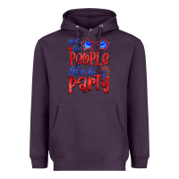 Plum we people like the party Heavyweight Hoodie - HRA Design Shop