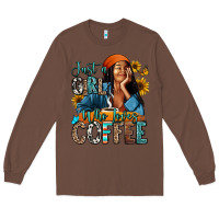 Chestnut Just a girl who loves coffee Long Sleeve Tee - RanaPortraitStore