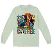 Matcha Just a girl who loves coffee Long Sleeve Tee - RanaPortraitStore