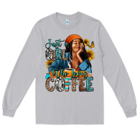 Moon Dust Just a girl who loves coffee Long Sleeve Tee - RanaPortraitStore
