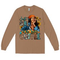 Toasted Coconut Just a girl who loves coffee Long Sleeve Tee - RanaPortraitStore