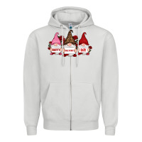 Dove Grey happy valentine's day dno es with rose Zipper Hoodie - RanaPortraitStore
