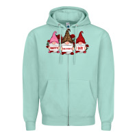 Seafoam happy valentine's day dno es with rose Zipper Hoodie - RanaPortraitStore