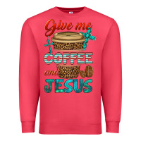 Cardinal give me coffee and jesus Premium Sweatshirt - BundleAndBundleShop