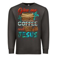 Smoke give me coffee and jesus Premium Sweatshirt - BundleAndBundleShop