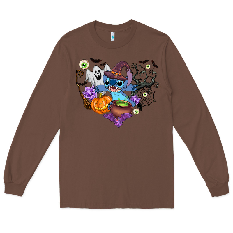 Stitch Heart Halloween Long Sleeve Tee by AdoDesignShop | Teevron