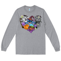 Heather Grey stitch heart halloween Long Sleeve Tee - AdoDesignShop
