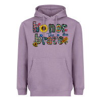 Lavender honor the brave Heavyweight Hoodie - CowhideDigitalArt