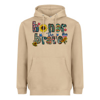 Mushroom honor the brave Heavyweight Hoodie - CowhideDigitalArt