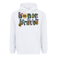 White honor the brave Heavyweight Hoodie - CowhideDigitalArt