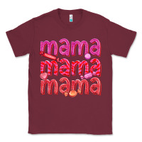 Burgundy mama mama mama valentines day Classic Tee - texasbilliewilder