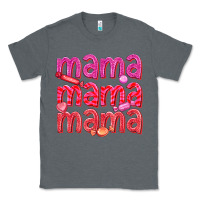 Charcoal Heather mama mama mama valentines day Classic Tee - texasbilliewilder