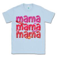 Dusty Blue mama mama mama valentines day Classic Tee - texasbilliewilder