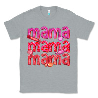 Heather Grey mama mama mama valentines day Classic Tee - texasbilliewilder