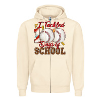 Sandshell i tackled 100days of school baseball Zipper Hoodie - texasbilliewilder