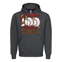 Smoke i tackled 100days of school baseball Zipper Hoodie - texasbilliewilder