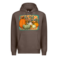 Coffee It's Fall y'all pumpkins halloween and sunflowers Premium Hoodie - Jasminsmagicworld