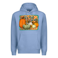 Colony Blue It's Fall y'all pumpkins halloween and sunflowers Premium Hoodie - Jasminsmagicworld
