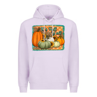 Lilac It's Fall y'all pumpkins halloween and sunflowers Premium Hoodie - Jasminsmagicworld
