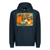 Navy It's Fall y'all pumpkins halloween and sunflowers Premium Hoodie - Jasminsmagicworld