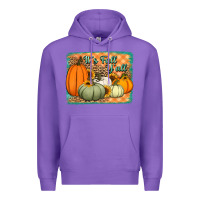 Purple It's Fall y'all pumpkins halloween and sunflowers Premium Hoodie - Jasminsmagicworld