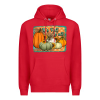 Red It's Fall y'all pumpkins halloween and sunflowers Premium Hoodie - Jasminsmagicworld