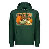 Sports Green It's Fall y'all pumpkins halloween and sunflowers Premium Hoodie - Jasminsmagicworld
