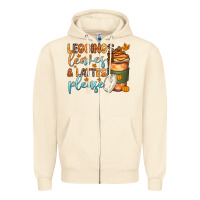 Sandshell leggins leaves and lattes Zipper Hoodie - Zillion Design Studio