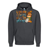 Smoke leggins leaves and lattes Zipper Hoodie - Zillion Design Studio