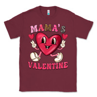 Burgundy mamas valentine with cute heart Classic Tee - texasbilliewilder