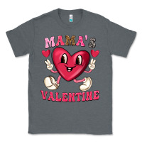Charcoal Heather mamas valentine with cute heart Classic Tee - texasbilliewilder