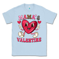 Dusty Blue mamas valentine with cute heart Classic Tee - texasbilliewilder