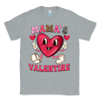 Heather Grey mamas valentine with cute heart Classic Tee - texasbilliewilder