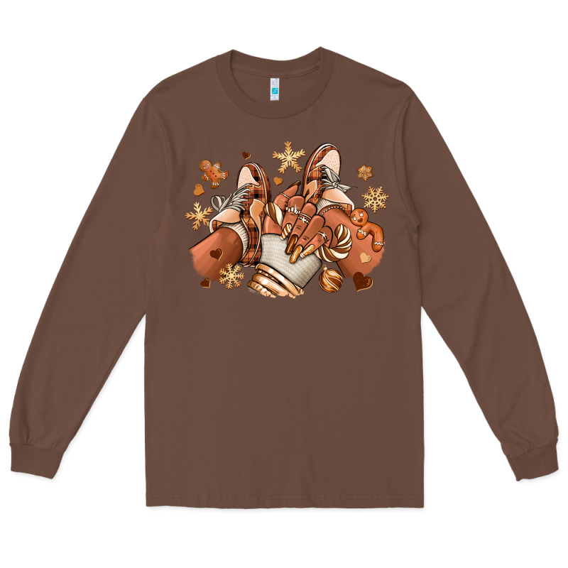 Melanin Christmas Black Girl Sneakers Long Sleeve Tee by RanaPortraitStore | Teevron