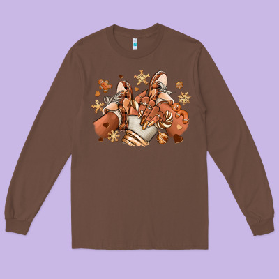 Long Sleeve Tee Melanin Christmas black girl sneakers