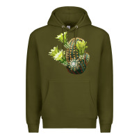 Army Green nylon hedgehog cactus Premium Hoodie - LillyAllenDesigns