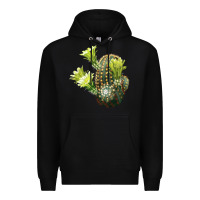 Black nylon hedgehog cactus Premium Hoodie - LillyAllenDesigns