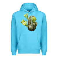 Ocean Blue nylon hedgehog cactus Premium Hoodie - LillyAllenDesigns
