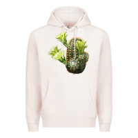 Pale Pink nylon hedgehog cactus Premium Hoodie - LillyAllenDesigns