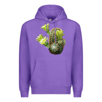 Purple nylon hedgehog cactus Premium Hoodie - LillyAllenDesigns