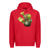 Red nylon hedgehog cactus Premium Hoodie - LillyAllenDesigns